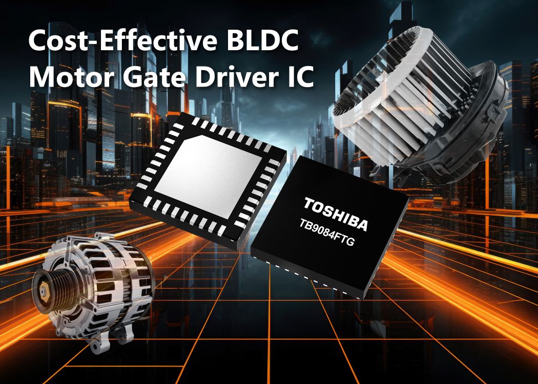 Teaser Image Toshiba Compact automotive BLDC gate driver IC with single shunt support