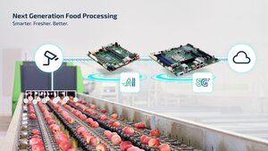 Abbildung 1: Lebensmittelverarbeitung der nächsten Generation dank automatisierter Obstsortierung. (Quelle: Kontron)