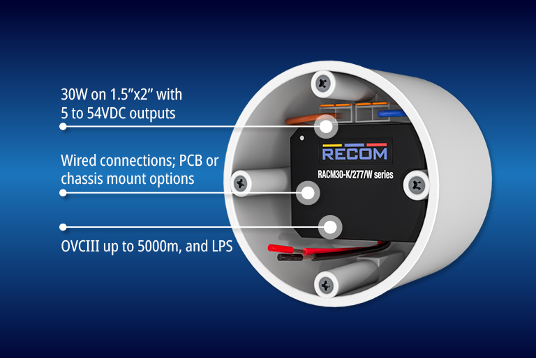 Compact 30W Power for Medical and Industrial Use